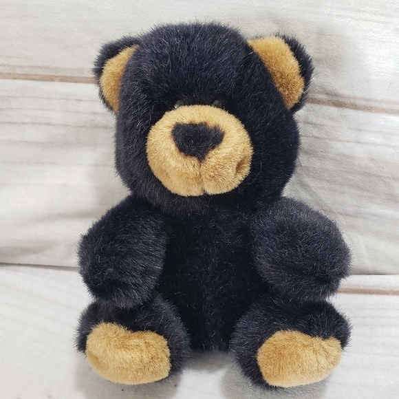 A&A Plush Black Bear 7" Plush Stuffed Animal Sitting - Picture 9 of 9